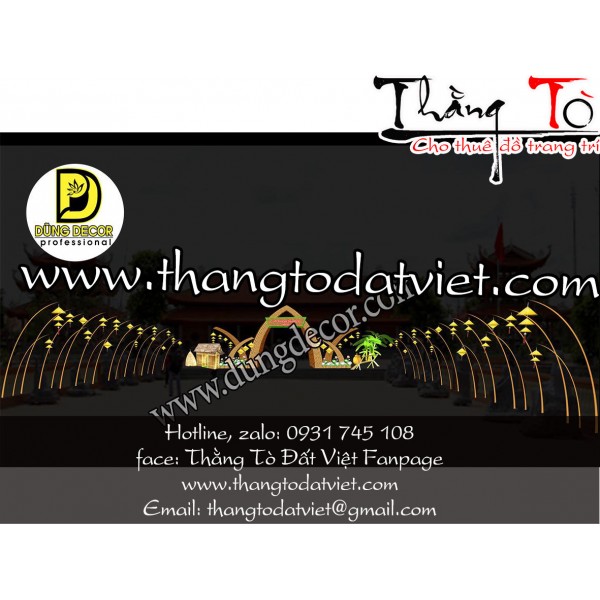 cho thuê cổng tre